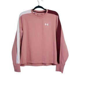 Under Armour Loose‎ Fit Colorblock Long Sleeve Shirt Womens L Athlesiure Comfy